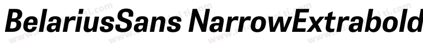 BelariusSans NarrowExtraboldoblique字体转换